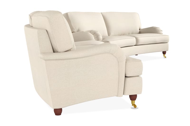 Howard Lyx Soffgrupp Svängd 4-sits + 3-sits Tygsoffa - Beige - Möbler - Soffa - Soffgrupp - Howard soffgrupp