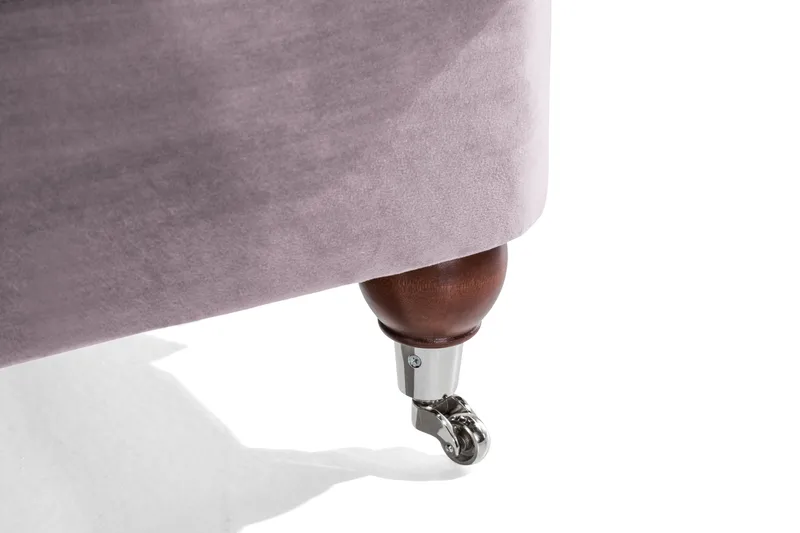 Howard Riviera Soffgrupp 3-sits + 2-sits Soffa + Fåtölj + Fotpall i Sammet - Lila - Möbler - Soffa - Soffgrupp - Howard soffgrupp