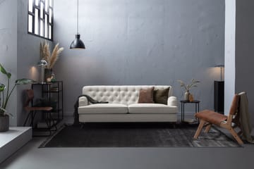 Howard Riviera Soffgrupp 3-sits + 2-sits Soffa + Fåtölj + Fotpall i Tyg - Ljusgrå - Möbler - Soffa - Soffgrupp - Howard soffgrupp