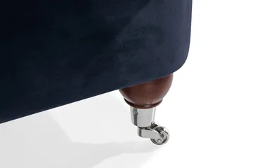 Howard Riviera Soffgrupp Svängd 3-sits + 2-sits Soffa + Fåtölj + Fotpall i Sammet - Blå - Möbler - Soffa - Soffgrupp - Howard soffgrupp