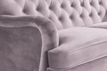 Howard Riviera Soffgrupp Svängd 3-sits + 2-sits Soffa + Fåtölj + Fotpall i Sammet - Lila - Möbler - Soffa - Soffgrupp - Howard soffgrupp