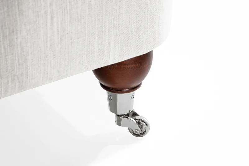 Howard Riviera Soffgrupp Svängd 3-sits + 2-sits Soffa + Fåtölj + Fotpall i Tyg - Ljusgrå - Möbler - Soffa - Soffgrupp - Howard soffgrupp