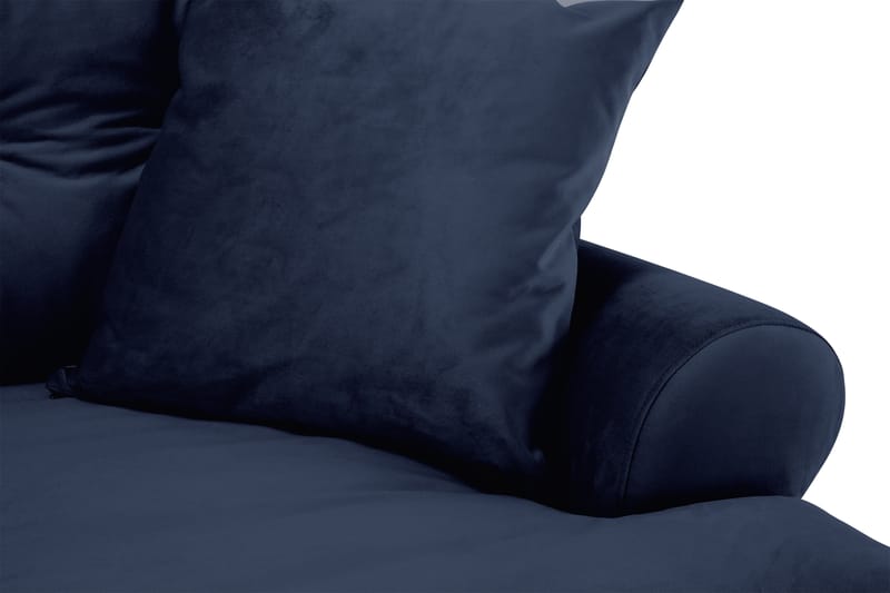 Andrew Soffgrupp 3-sits + 2-sits Soffa + Fåtölj + Fotpall i Sammet - Blå - Möbler - Soffa - Soffgrupp - Howard soffgrupp