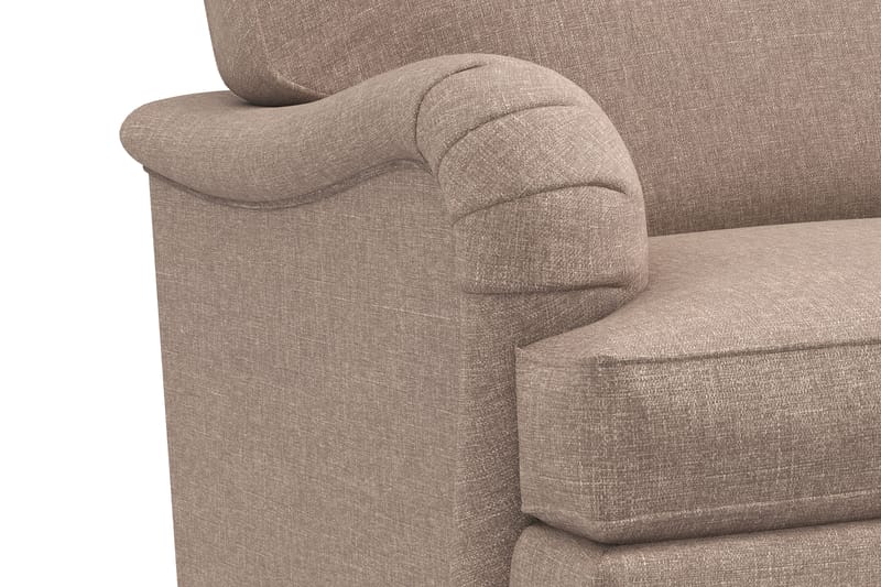 Howard Classic Soffgrupp 2-sits Soffa + Fåtölj + Fotpall i Tyg - Mörkbeige - Möbler - Soffa - Soffgrupp - Howard soffgrupp