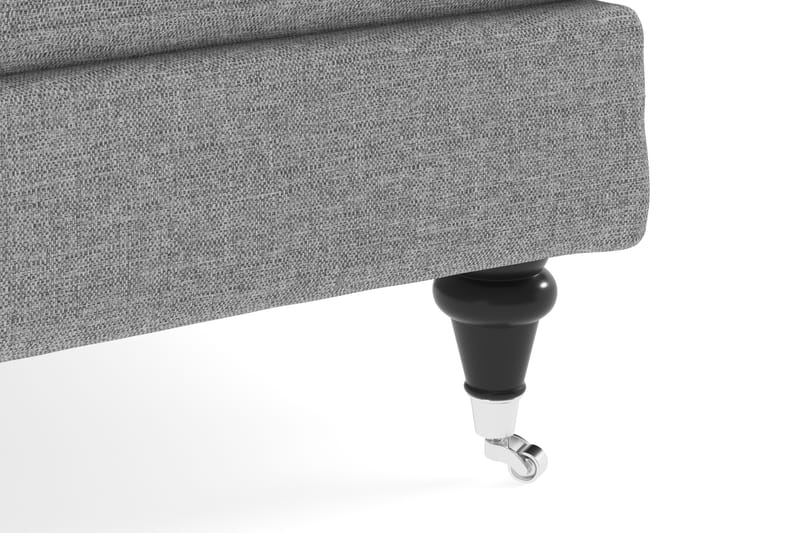 Howard Classic Soffgrupp 3-sits + 2-sits Soffa + Fåtölj + Fotpall i Tyg - Grå - Möbler - Soffa - Soffgrupp - Howard soffgrupp