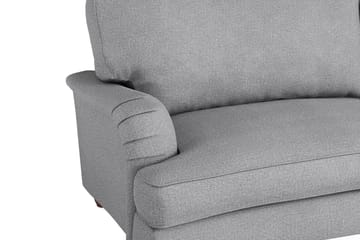 Howard Lyx Soffgrupp 3-sits Svängd Soffa + Divanfåtölj + Fåtölj + Fotpall i Tyg - Ljusgrå - Möbler - Soffa - Soffgrupp - Howard soffgrupp