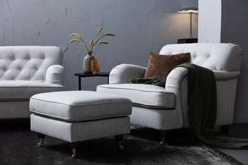Howard Riviera Soffgrupp 2-sits + 3-sits Soffa + Fåtölj + Fotpall i Tyg - Grå - Möbler - Soffa - Soffgrupp - Howard soffgrupp