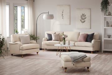 Soffgrupp Howard Oxford Svängd 4-Sits+Fåtölj+Fotpall - Beige - Möbler - Soffa - Soffgrupp - Howard soffgrupp
