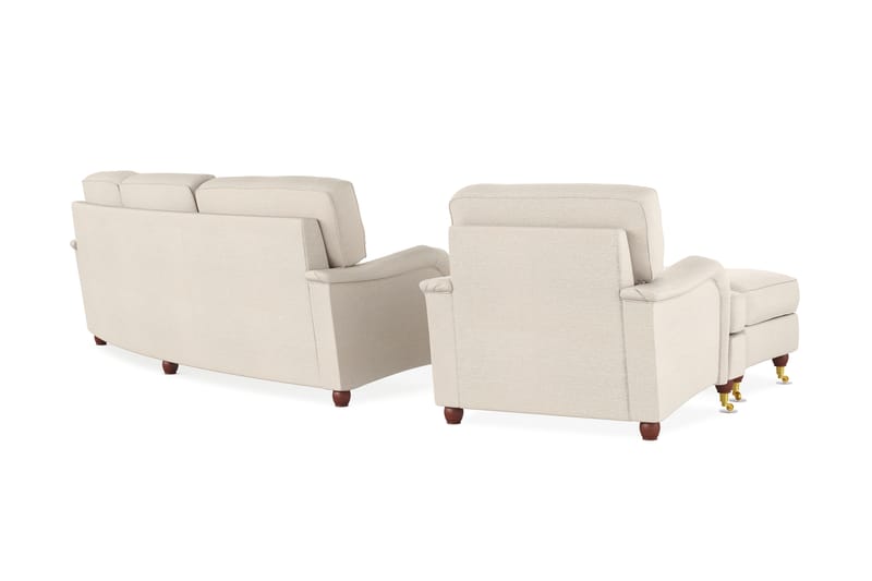 Soffgrupp Howard Oxford Svängd 4-Sits+Fåtölj+Fotpall - Beige - Möbler - Soffa - Soffgrupp - Howard soffgrupp