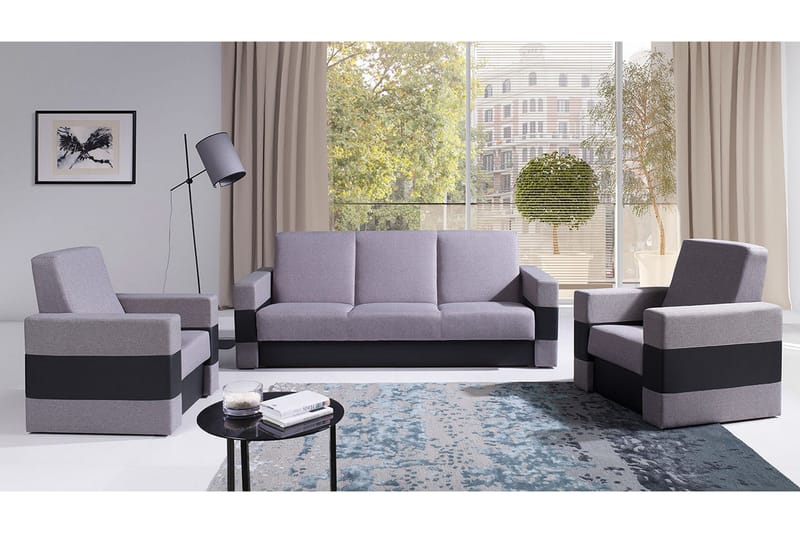 Lux Soffgrupp - Grå - Möbler - Soffa - Soffgrupp