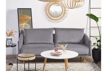 Maurana Soffgrupp 2-sits + 3-sits - Sammet/Grå - Möbler - Soffa - Soffgrupp