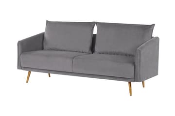 Maurana Soffgrupp 2-sits + 3-sits - Sammet/Grå - Möbler - Soffa - Soffgrupp