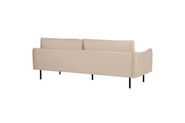 Soffgrupp med fotpall Vinterbro Beige/svart, Sammet - Beige - Möbler - Soffa - Soffgrupp