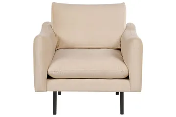 Soffgrupp med fotpall Vinterbro Beige/svart, Sammet - Beige - Möbler - Soffa - Soffgrupp