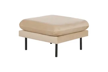 Soffgrupp med fotpall Vinterbro Beige/svart, Sammet - Beige - Möbler - Soffa - Soffgrupp