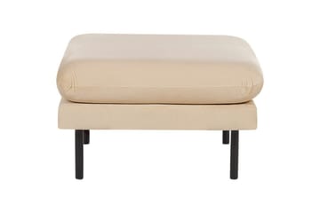 Soffgrupp med fotpall Vinterbro Beige/svart, Sammet - Beige - Möbler - Soffa - Soffgrupp