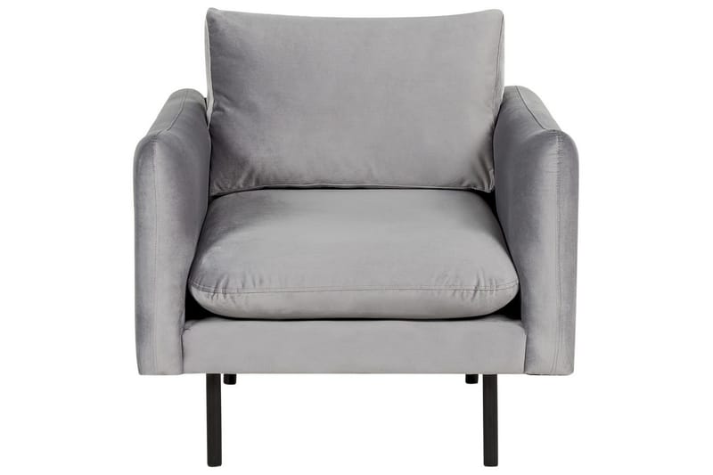 Soffgrupp med fotpall Vinterbro Grå/svart, Sammet - Grå/svart, Sammet - Möbler - Soffa - Soffgrupp