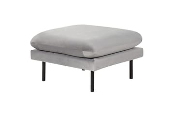 Soffgrupp med fotpall Vinterbro Grå/svart, Sammet - Grå/svart, Sammet - Möbler - Soffa - Soffgrupp