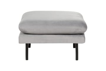 Soffgrupp med fotpall Vinterbro Grå/svart, Sammet - Grå/svart, Sammet - Möbler - Soffa - Soffgrupp