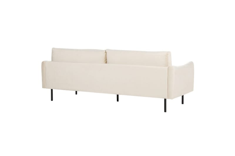 Soffgrupp med fotpall Vinterbro Ljusbeige/svart, Sammet - Ljusbeige/svart, Sammet - Möbler - Soffa - Soffgrupp