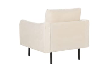 Soffgrupp med fotpall Vinterbro Ljusbeige/svart, Sammet - Ljusbeige/svart, Sammet - Möbler - Soffa - Soffgrupp