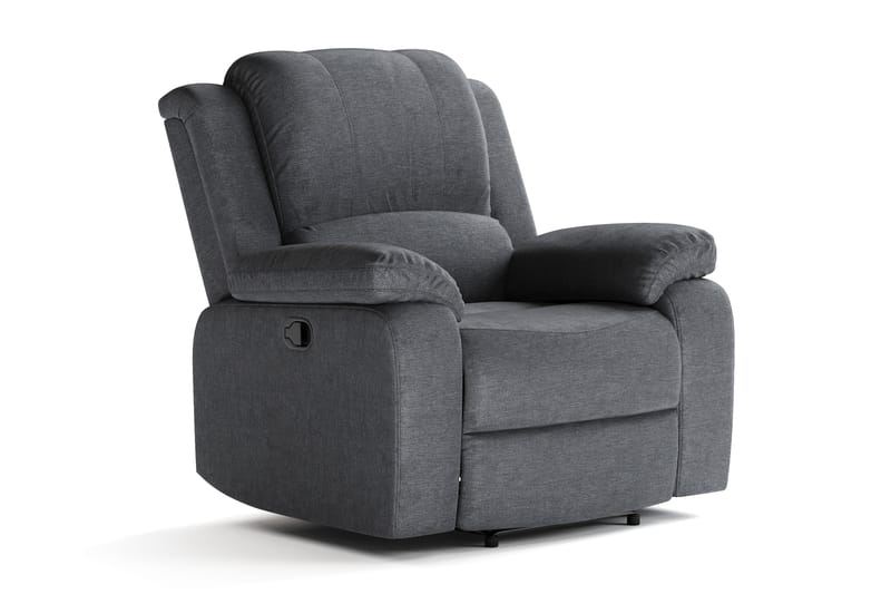 Navarro Soffgrupp Recliner 3+2+1 - Fällbar soffa fåtölj - Biosoffa i Tyg - Mörkgrå - Möbler - Soffa - Soffgrupp