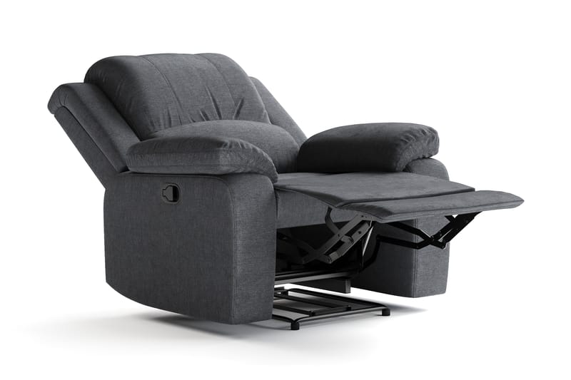 Navarro Soffgrupp Recliner 3+2+1 - Fällbar soffa fåtölj - Biosoffa i Tyg - Mörkgrå - Möbler - Soffa - Soffgrupp