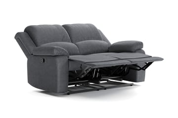 Navarro Soffgrupp Recliner 3+2+1 - Fällbar soffa fåtölj - Biosoffa i Tyg - Mörkgrå - Möbler - Soffa - Soffgrupp