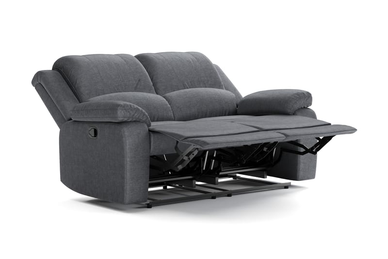 Navarro Soffgrupp Recliner 3+2+1 - Fällbar soffa fåtölj - Biosoffa i Tyg - Mörkgrå - Möbler - Soffa - Soffgrupp