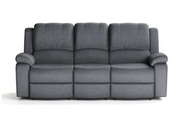 Navarro Soffgrupp Recliner 3+2+1 - Fällbar soffa fåtölj - Biosoffa i Tyg - Mörkgrå - Möbler - Soffa - Soffgrupp