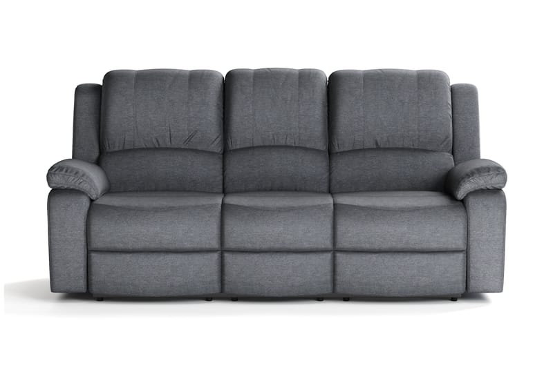 Navarro Soffgrupp Recliner 3+2+1 - Fällbar soffa fåtölj - Biosoffa i Tyg - Mörkgrå - Möbler - Soffa - Soffgrupp