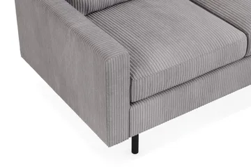 Peppe Soffgrupp 3-sits Soffa + Fåtölj + Fotpall i Manchester - Grå - Möbler - Soffa - Soffgrupp