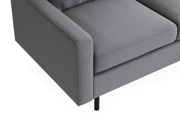 Peppe Soffgrupp 3-sits Soffa + Fåtölj + Fotpall i Tyg - Ljusgrå - Möbler - Soffa - Soffgrupp