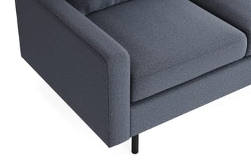 Peppe Soffgrupp 3-sits Soffa + Fåtölj + Fotpall i Tyg - Mörkgrå - Möbler - Soffa - Soffgrupp