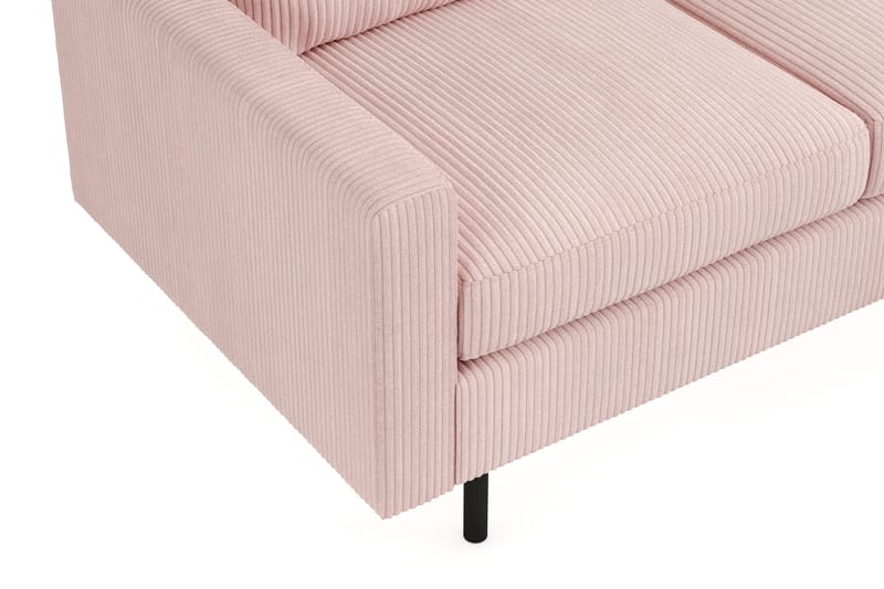 Peppe Soffgrupp 3-sits Soffa + Fåtölj + Fotpall i Manchester - Rosa - Möbler - Soffa - Soffgrupp