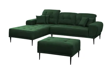 Rapale Soffgrupp Vänster med Fotpall - Grön - Möbler - Soffa - Soffgrupp