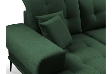 Rapale Soffgrupp Vänster med Fotpall - Sammet/Grön - Möbler - Soffa - Soffgrupp