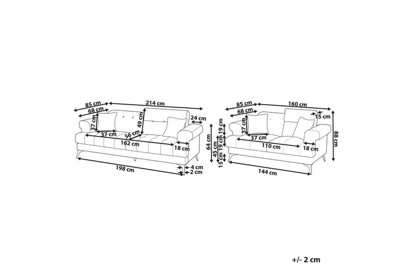 Soffgrupp Skive Brun/Svart - Brun - Möbler - Soffa - Soffgrupp