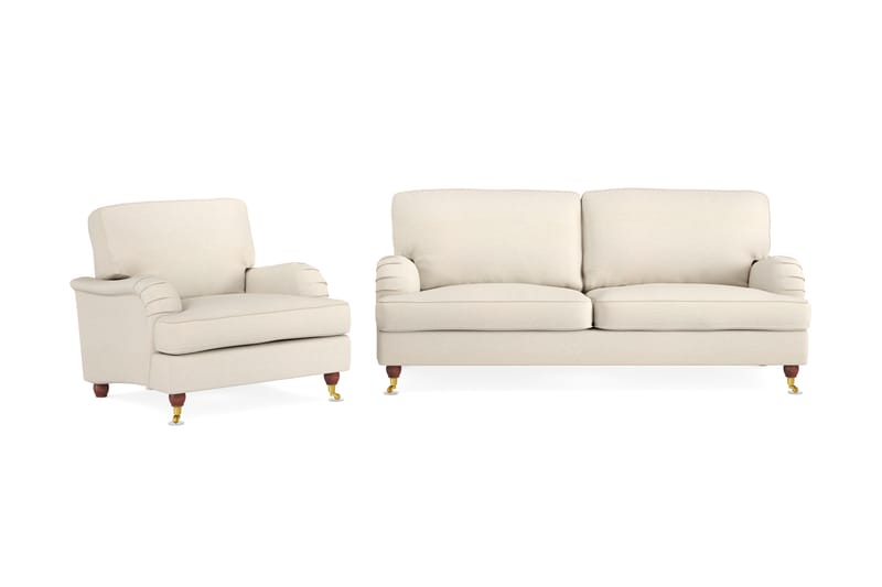 Soffa Oxford 3-sits+Fåtölj - Beige - Howard soffgrupp - Soffgrupp