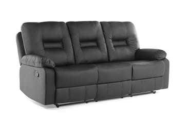 Soffgrupp 2-Sits+3-Sits+Fåtölj Bergen - Svart - Möbler - Soffa - Soffgrupp