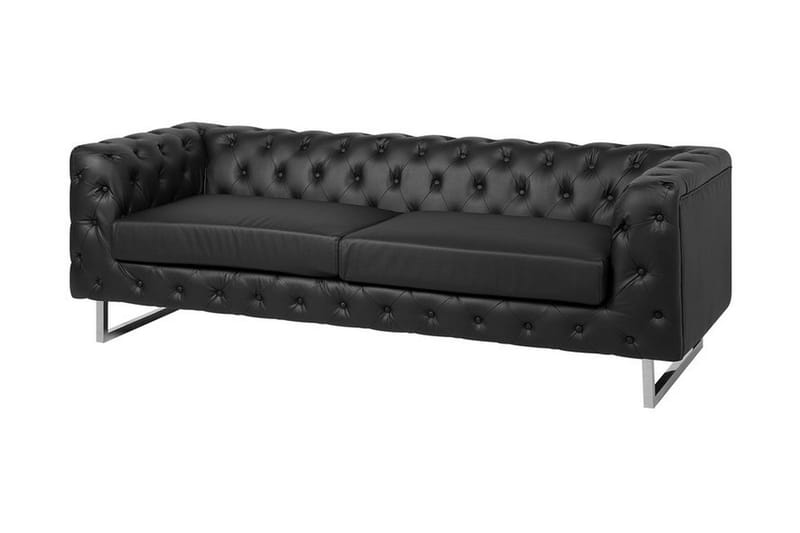 Soffgrupp 2-Sits+3-Sits Vissland - Svart - Möbler - Soffa - Soffgrupp