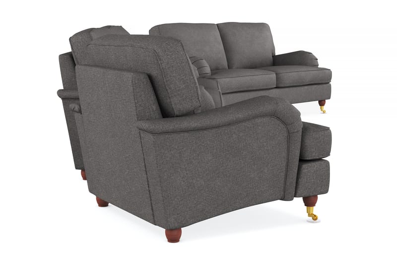 Howard Lyx Soffgrupp 3-sits + 2-sits Soffa + Fåtölj i Tyg - Mörkgrå - Möbler - Soffa - Soffgrupp - Soffgrupp 3 2 1