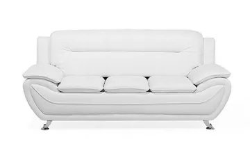 Soffgrupp 2-sits + 3-sits + fåtölj LEIRA - Vit - Möbler - Soffa - Soffgrupp - Soffgrupp 3 2 1