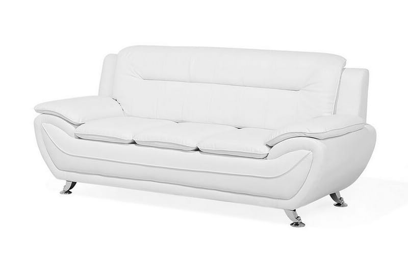 Soffgrupp 2-sits + 3-sits + fåtölj LEIRA - Vit - Möbler - Soffa - Soffgrupp - Soffgrupp 3 2 1