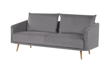 Soffgrupp Aarsby 2-sits + 3-sits - Sammet/Grå - Möbler - Soffa - Soffgrupp