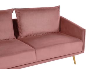 Soffgrupp Aarsby 2-sits + 3-sits - Sammet/Rosa - Möbler - Soffa - Soffgrupp