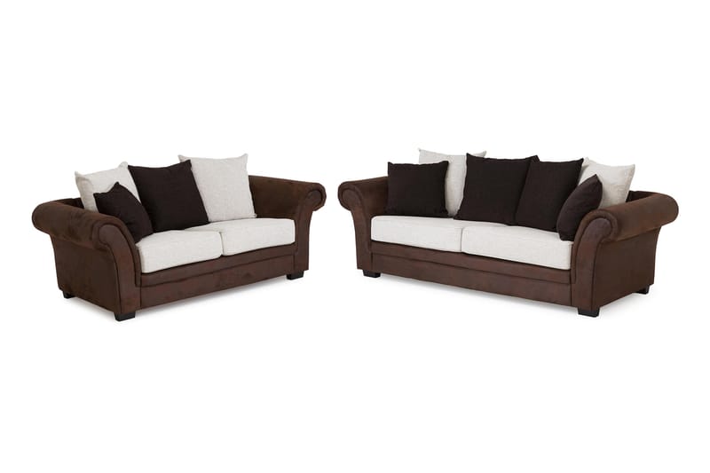 Soffgrupp Aspen 2-sits+3-sits - Brun|Beige - Howard soffgrupp - Soffgrupp