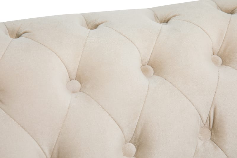 Soffgrupp Chester Deluxe 3+2+Fåtölj+Fotpall Sammet - Beige - Howard soffgrupp - Soffgrupp