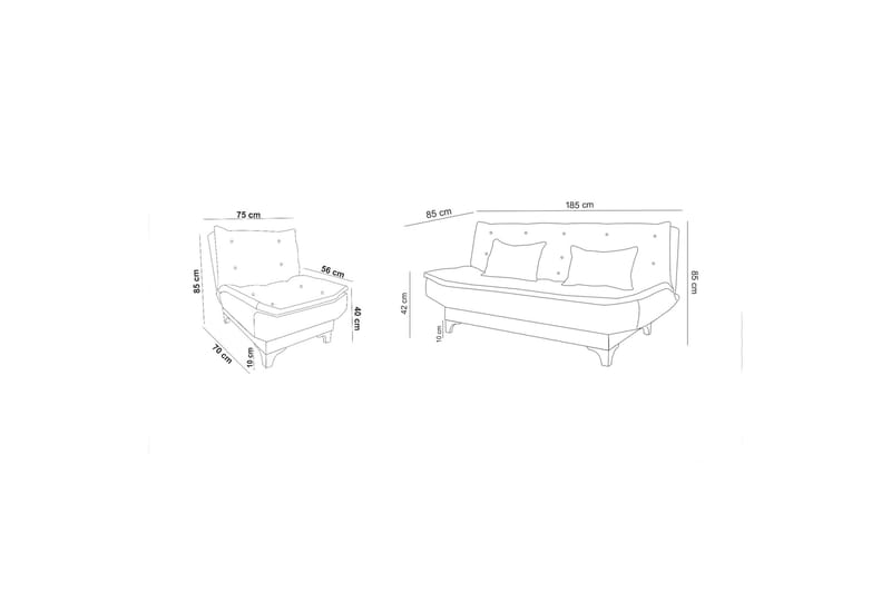 Soffgrupp Manderville - Mörkblå - Möbler - Soffa - Soffgrupp