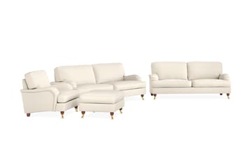 Soffgrupp Oxford 3-sits+4-sits+Fåtölj+Fotpall - Beige - Möbler - Soffa - Soffgrupp - Howard soffgrupp